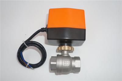 China SS304 Full Port 2 Stainless Steel Ball Valve For Drinking Water 220VAC On Off Type for sale