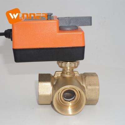 China 3 way valve and actuator for VRV hot pump heating system for sale