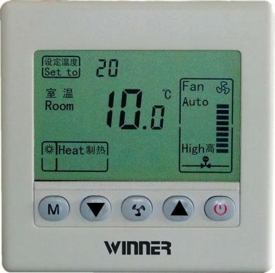 China 230V Heat LCD Digital Room Thermostat With Fan Coil Condition Display for sale