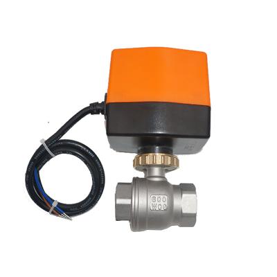 China 12VDC Stainless Steel Ball Valve , 3 Way Actuator Electric Control Ball Valves for sale