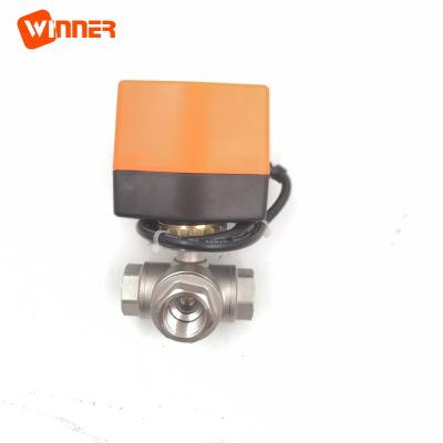 China 2 Way 3VDC Electric Motorized SS304 Control Ball Valve CE Certificate for sale