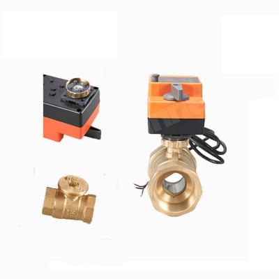 China Electric Proportional Fast Motorized Ball Valve Modulating Valve 24VAC/DC 0-10V for sale