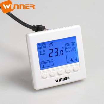 China 220VAC 50/60Hz Air Conditioning Digital Room Thermostat 2 - Pipe Fan Coil 3 Speed Electric Valve ON/OFF Control for sale