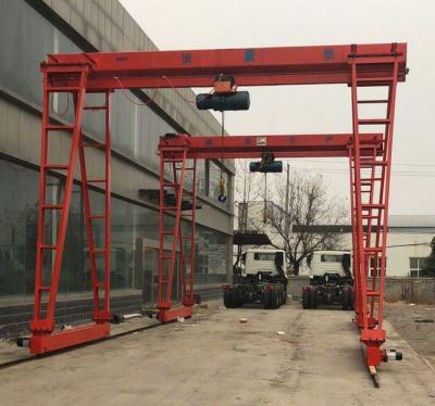 China MH type 5 ton general gantry crane, gantry crane, main girder box support leg gantry crane, rail type small crane for sale