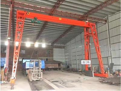 China MH type 5 ton general gantry crane, gantry crane, main girder box support leg gantry crane, rail type small crane for sale