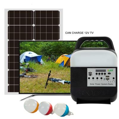 China 12W Portable Solar Energy Panel Emergency Lighting System With Light For Home for sale