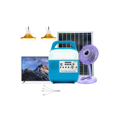 China Powered Portable Solar Camping Light Home System Kits SRE-815B With Fan for sale