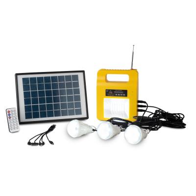 China New Portable Solar Panels Charging Generator Power System Home Outdoor Lighting With Blub Gift Portable Power Generation for sale
