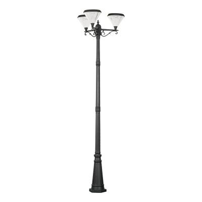 China All In One Solar Landscape Lighting Garden Pathway 3 Head Outdoor Post Light for sale