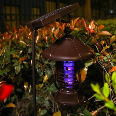 China Solar Powered Led Light Pest Bug Zapper Insect Mosquito Killer Lamp Garden Lawn for sale