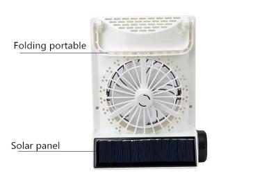 China Rechargeable Mini Solar Powered Outdoor Fan 4 In 1 Multi Function for sale