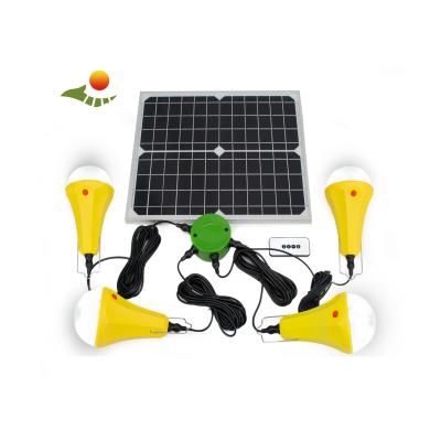 China 4 Modes 25W 6V Portable Home Solar System Solar Power Led Lights With Solar Panels for sale