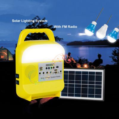 China Solar Home Lighting System With Solar Panel 3PCS LED Solar Bulbs Kits for sale