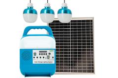 825-Portable Home Solar Home Lighting System Mobile Charging 25W Led Kits Panel