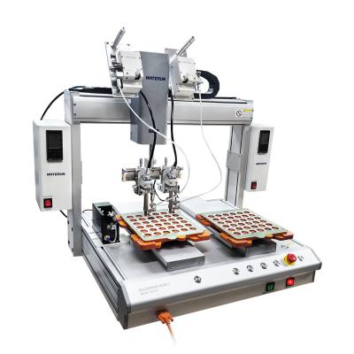 China Rotating Automatic Soldering Machine Double Platform For Industrial Electronic for sale