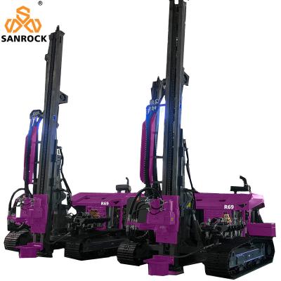 China Hydraulic Rotary Drilling Rig 78KW Diesel Borehole Solar Pile Drilling Rig Machine for sale