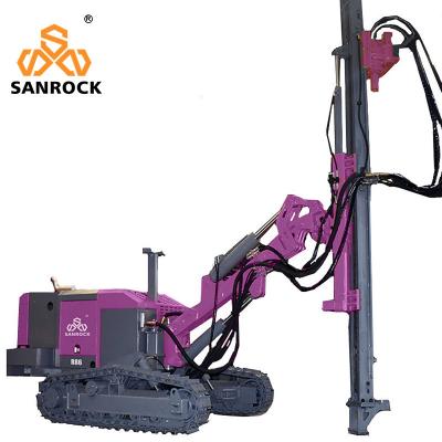 China Mobile drilling rig blast hole depth 30meters hydraulic rotary borehole drilling equipment for sale