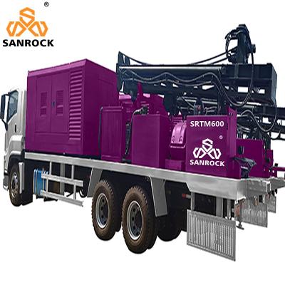 中国 井戸に掘削装置の携帯用井戸の訓練機械を600mの深いトラックによって取付けられる 販売のため