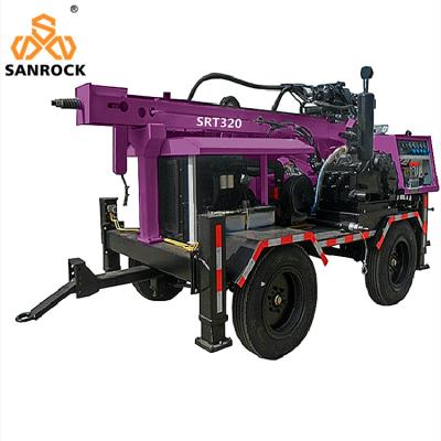 China Trailer Mounted Water Well Drilling Rig Hydraulic Portable Deep Well Drilling Machine for sale