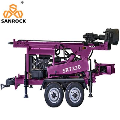 China 200m Deep Water Well Drilling Equipment Small Trailer Mounted Water Well Drill Machine for sale