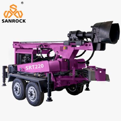 China Trailer Mounted Water Well Drill Machine Rig Hydraulic Small Water Well Drilling Rig for sale