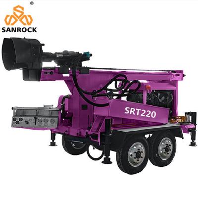 China Trailer Mounted Water Well Drill Rig Hydraulic Bore Hole Deep Well Drilling Equipment for sale