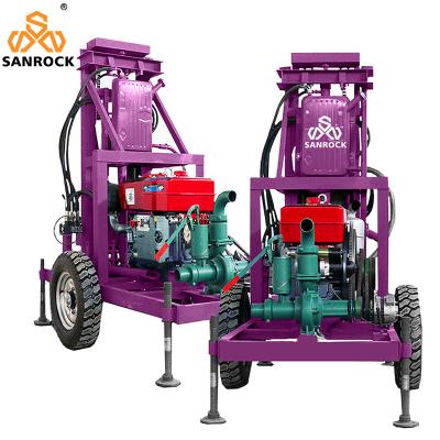 China Small Trailer Mounted Water Well Drilling Rig Portable Hydraulic Water Well Drilling Machine for sale