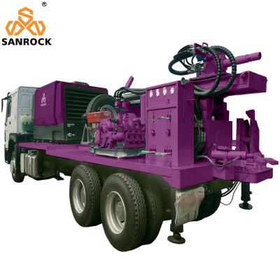 中国 Hydraulic Rotary Borehole Water Drilling Rig Truck Mounted Water Well Drilling Equipment 販売のため