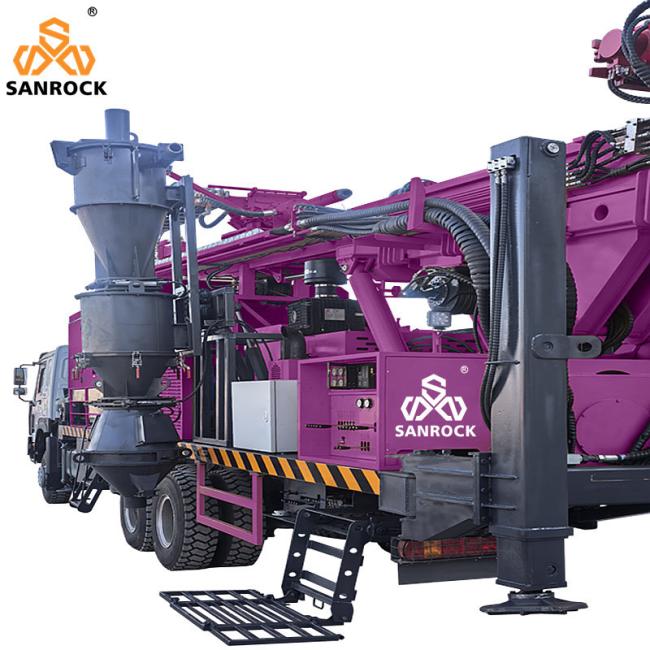 Truck Mounted Water Well Drilling Rig 132KW Diesel Reverse Circulation ...