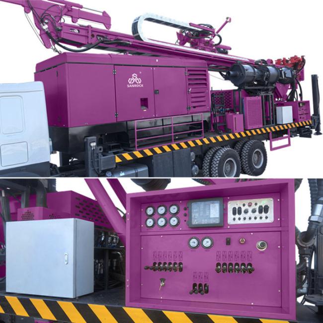 Truck Mounted Water Well Drilling Rig 132KW Diesel Reverse Circulation ...