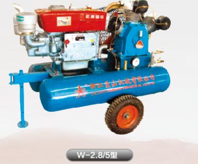 중국 휴대용 피스톤 공기 압축기 광산 디젤 엔진 Sanrock W-2.8/5 450kg 무게 판매용