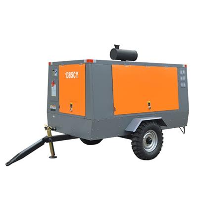 China 150hp/110kw  Diesel Screw Compressor Four Wheels  Lubricated Style for sale