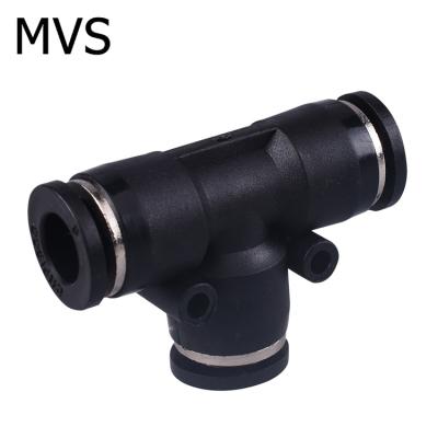 China Connect Pipes Pneumatic Quick Connector Tee Type Air Hose Fittings High Quality for sale