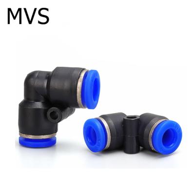 China Cheapest Hotels PL Pneumatic One Touch Fitting Push In Elbow Plastic Pneumatic Hose Fitting Quick Connector for sale