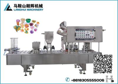 China Jalea automática | Máquina de relleno del lacre de la taza plástica del pudín en venta