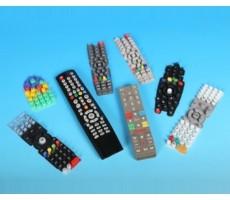China silicone rubber remote control keypads black, white and other colors, Silicone rubber material 20-90shoreA for sale