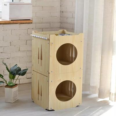 China FSC CC Cat House Nightstand for sale