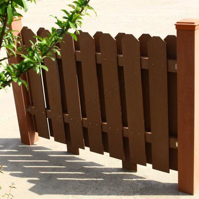 China Paint Free Outdoor Pvc Strip WPC Fence Panels Wood Garden Fencing for sale