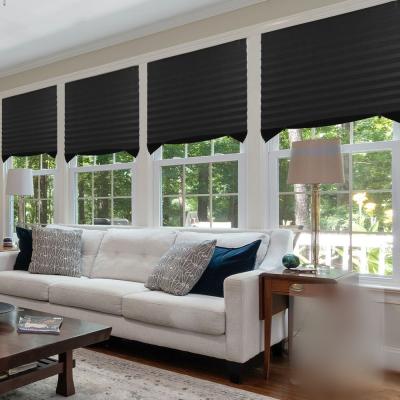 China Anti Ultraviolet  Portable Cordless Curtain Blinds Pleated Blackout Curtains Mini for sale
