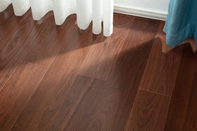 China Ab Grade Black Brown Walnut Engineered Wood Flooring 15mm Thickness for sale