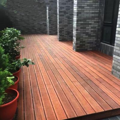 中国 Carbonized Strand Woven Bamboo Timber Flooring Outdoor Bamboo Flooring 販売のため