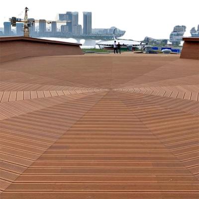 China Anti-Corrosion High Density Outdoor Strand Woven Bamboo Decking Bamboo Wood Outdoor Decking Flooring for sale
