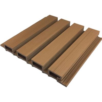 China Hight Quality Hollow Fence Fluted Co-extrusion Decorative Wood Plastic Composite Wpc Outdoor Wall Panel Cladding for sale