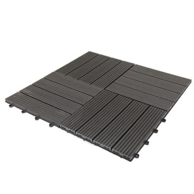 China Diy vloer Wpc Outdoor Patio tegels Dek Hout Plastic Composite Dektegel Te koop