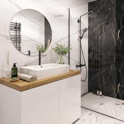 China Venta caliente de PVC de plástico SPC tableros de pared interior impermeable de mármol panel de pared de baño para habitaciones húmedas en venta