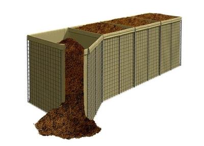 China Military Use Hesco Bastion Barrier System Square Hole Shape Easy Assembly for sale
