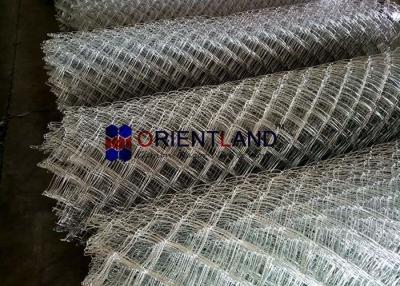 China Galvanized Steel Chain Link Fence Fabric , Diamond Mesh Roll 3.0mm Diameter for sale