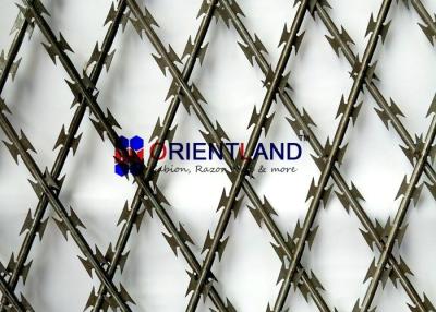 China High Tensile Core Security Razor Wire Fence 0.45mm Blade Thickness Difficult To Cut for sale