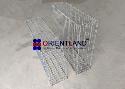 China Weather Proof Retaining Wall Stone Cages , Galvanised Gabion Baskets 50×50mm Aperture for sale