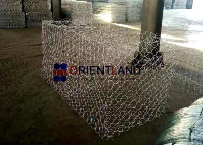 China River Bank Construct Wire Stone Baskets , Commercial Gabion Wire Mesh Panels for sale